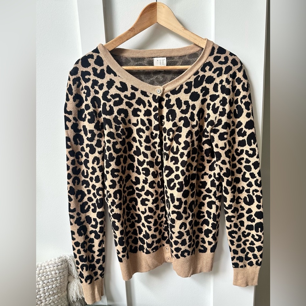 Leopard print cardigan